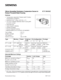Datasheet KTY19-6M manufacturer Siemens