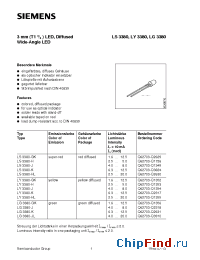 Datasheet LS3380-HL manufacturer Siemens