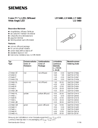 Datasheet LS5480-J manufacturer Siemens