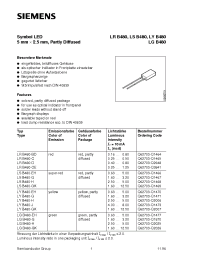 Datasheet LSB480-H manufacturer Siemens