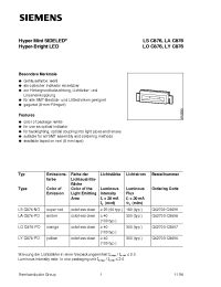 Datasheet LSC876-NO manufacturer Siemens