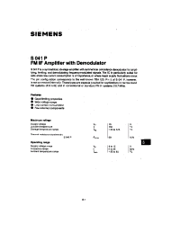 Datasheet S041P manufacturer Siemens