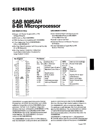 Datasheet SAB8085AH manufacturer Siemens