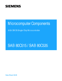 Datasheet SAB80C535-16-N manufacturer Siemens