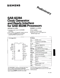 Datasheet SAB82284-P manufacturer Siemens