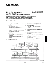 Datasheet SAB-R2000A-16-A manufacturer Siemens