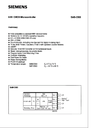 Datasheet SAF-C503-1R20N manufacturer Siemens