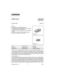 Datasheet TDA6151-5X manufacturer Siemens