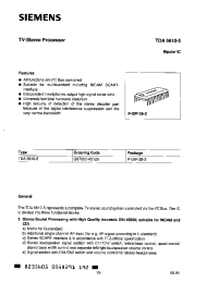 Datasheet TDA6610-5 manufacturer Siemens