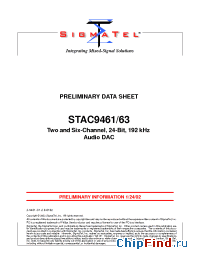 Datasheet STAC9461S manufacturer SigmaTel