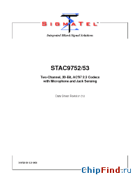 Datasheet STAC9753 manufacturer SigmaTel