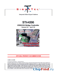 Datasheet STIr4200 manufacturer SigmaTel