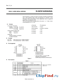 Datasheet S-24C01AFJA-zz-uuw manufacturer Seiko
