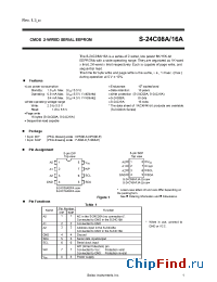 Datasheet S-24C08AFJA-zz-uuw manufacturer Seiko