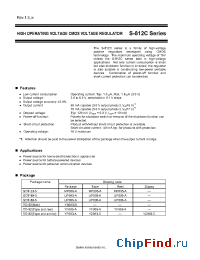 Datasheet S-812C22BMC-C4C-T2 manufacturer Seiko
