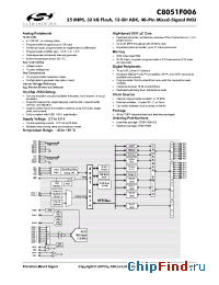Datasheet C8051F006 manufacturer Silicon Lab.