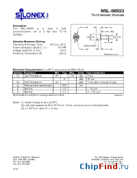 Datasheet NSL-06S53 manufacturer Silonex
