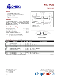 Datasheet NSL-37V82 manufacturer Silonex