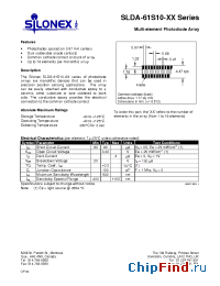 Datasheet SLDA-61S10-07 manufacturer Silonex