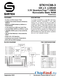 Datasheet STK11C88-3-55 manufacturer Simtek