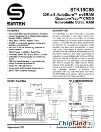 Datasheet STK15C88-35 manufacturer Simtek