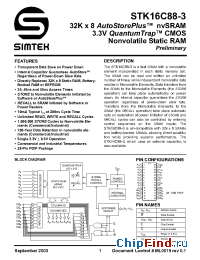 Datasheet STK16C88-3W55I manufacturer Simtek
