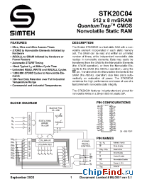 Datasheet STK20C04-45I manufacturer Simtek