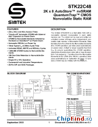 Datasheet STK22C48-30I manufacturer Simtek