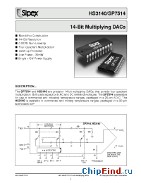 Datasheet HS3140C-3Q manufacturer Sipex