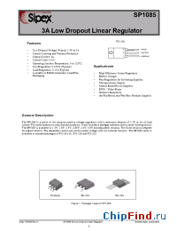 Datasheet SP1085N manufacturer Sipex