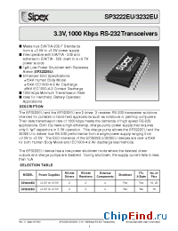 Datasheet SP3222EU manufacturer Sipex