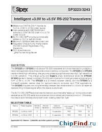 Datasheet SP3223CA manufacturer Sipex