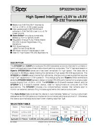 Datasheet SP3223HCP manufacturer Sipex