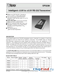 Datasheet SP3238CA manufacturer Sipex