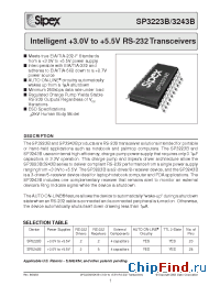 Datasheet SP3243BCR manufacturer Sipex