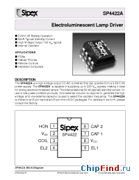 Datasheet SP4422A manufacturer Sipex