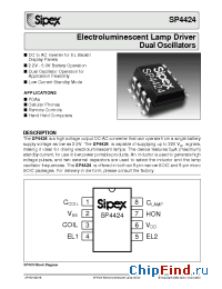 Datasheet SP4424 manufacturer Sipex