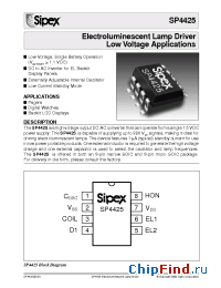 Datasheet SP4425 manufacturer Sipex