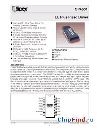Datasheet SP4501 manufacturer Sipex