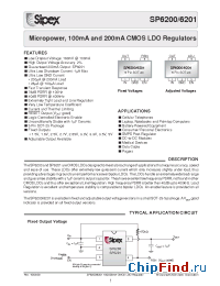Datasheet SP6200EM5-3.0/TR manufacturer Sipex