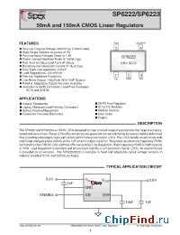 Datasheet SP6222EC5-L/TR manufacturer Sipex