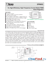 Datasheet SP6652ER manufacturer Sipex