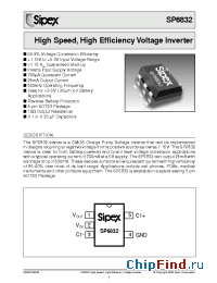 Datasheet SP6832 manufacturer Sipex