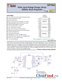 Datasheet SP7655ER manufacturer Sipex