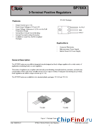 Datasheet SP7805V-L manufacturer Sipex