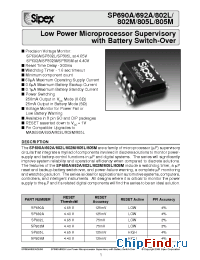 Datasheet SP802L manufacturer Sipex