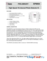 Datasheet SP8064CG1/TR manufacturer Sipex