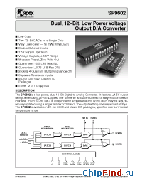 Datasheet SP9602JS manufacturer Sipex