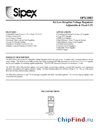 Datasheet SPX1083AU manufacturer Sipex