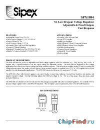 Datasheet SPX1084AT manufacturer Sipex